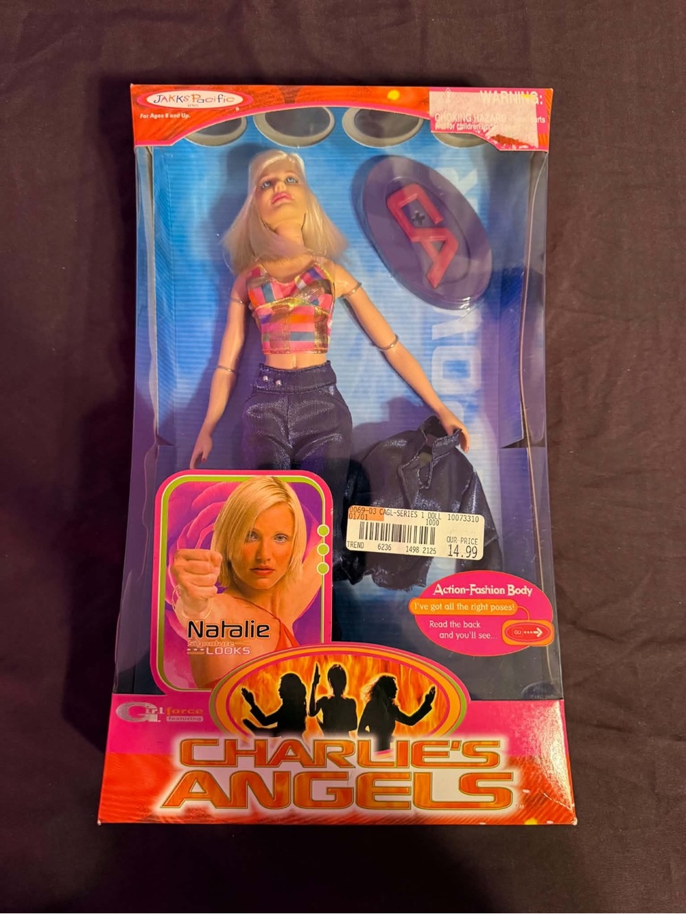 JAKKS PACIFIC Charlie’s Angels ~Natalie ~Fashion Doll! New Sealed! 2000 Vintage